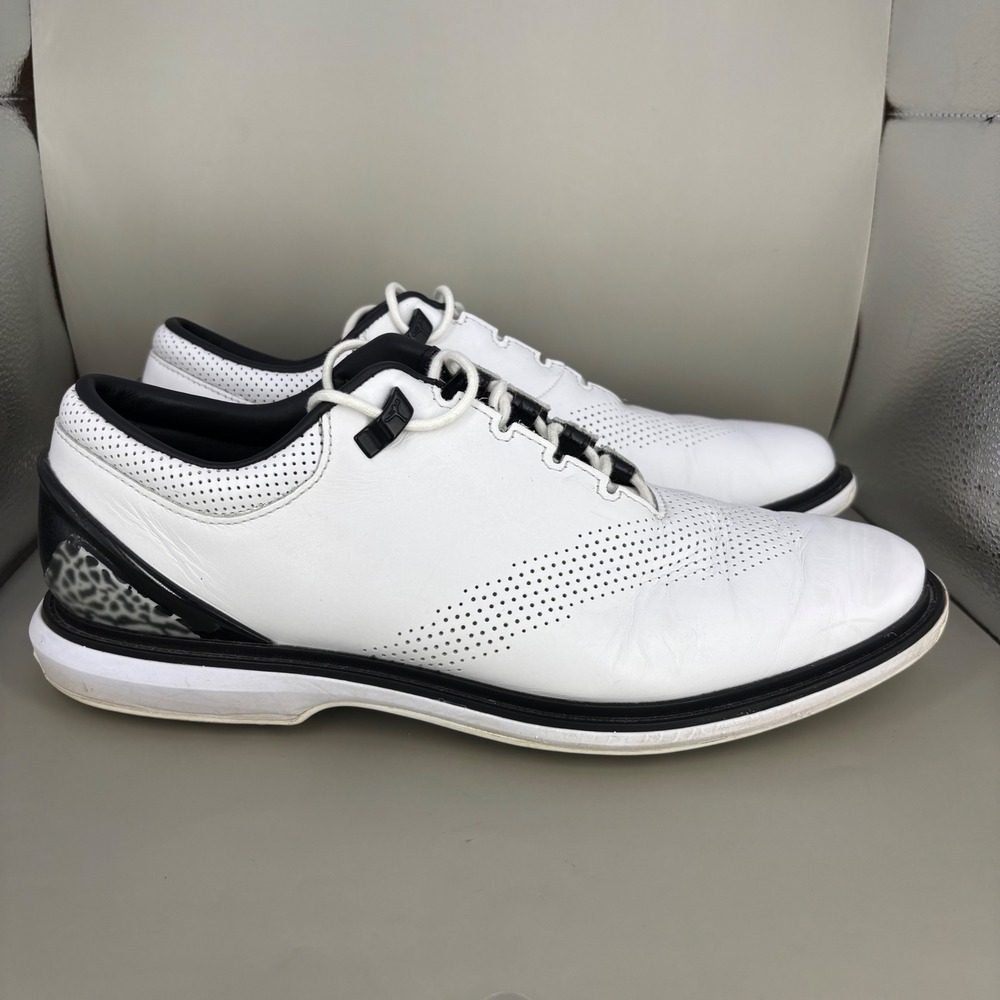 Jordan ADG 4 Mens Golf Shoes White Black Elephant Print DM0103-110 Size 10